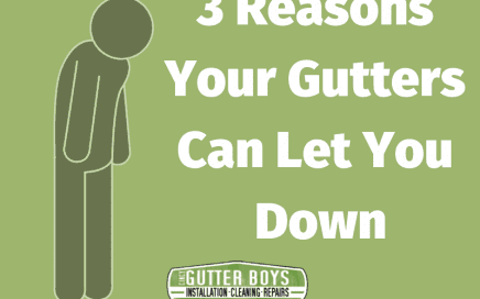 Three Reasons Your Gutters Can Let You Down