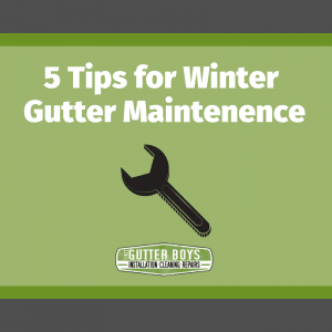 5 tips for Winter Gutter Maintenence