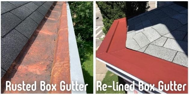 How to re-line box gutters